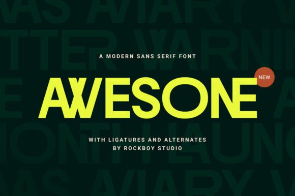 Awesone: The Modern Sans Serif Typeface for Digital Design